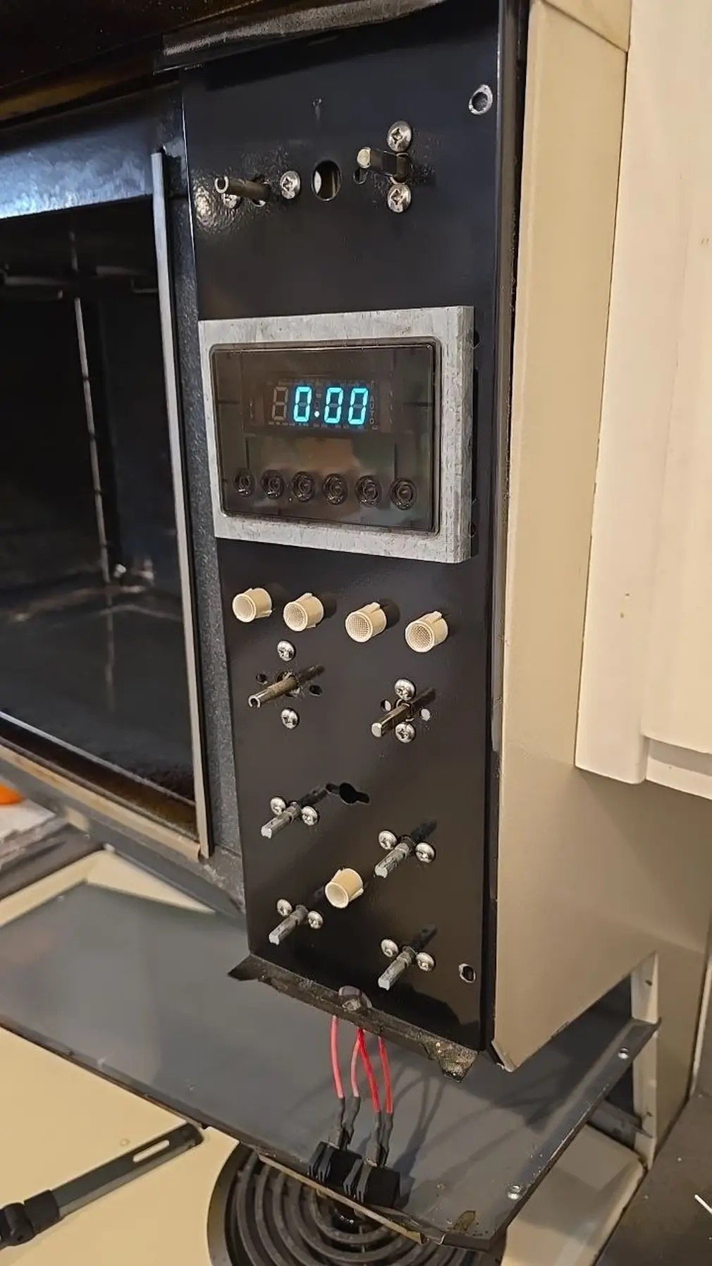 Oven control panel repair.